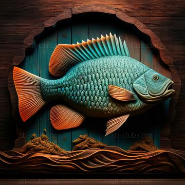 3D model st Tilapia fish (STL)